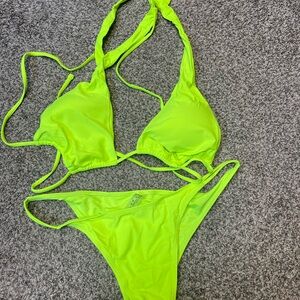 Neon Yellow Bikini Set